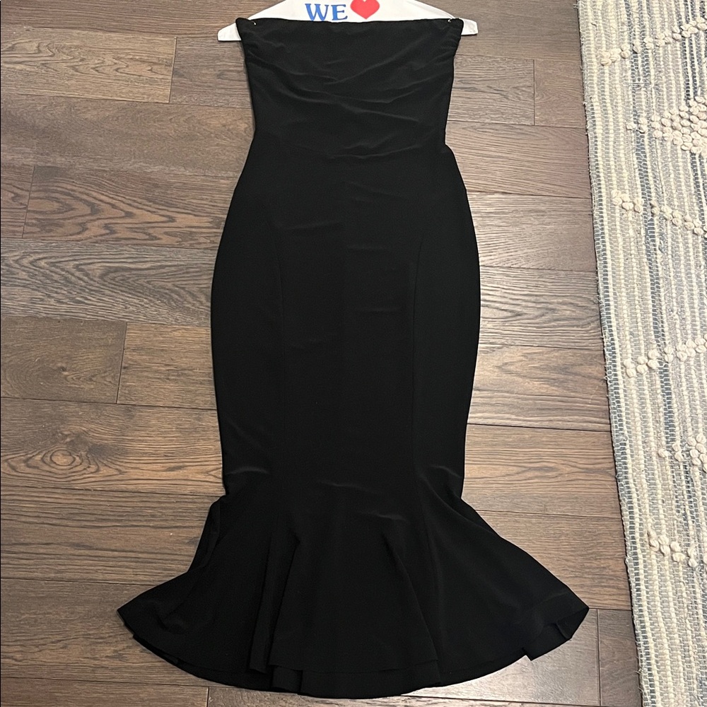 Norma Kamali S Elegant Black Strapless Dress - Picture 5 of 10